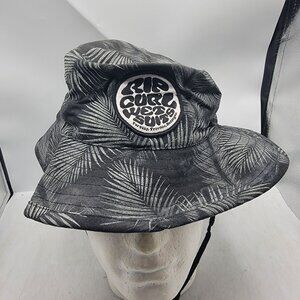 Rip Curl Wetsuits Black Floral Bucket Hat Casual Outdoors Camping Summer Beach